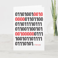 I love you in Binary Code