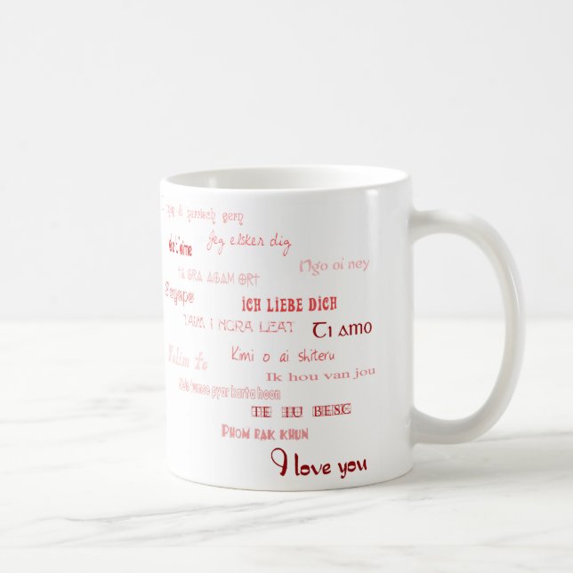 I love you in different languages coffee mug (Right)
