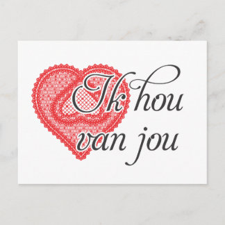 I love you in Dutch - Ik hou van jou Postcard