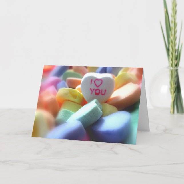 I Love You, in Heart Candy Holiday Card (Front)
