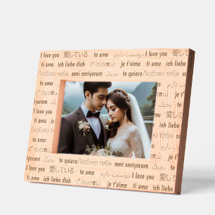 "I Love You" in International Romance Languages Etched Frames