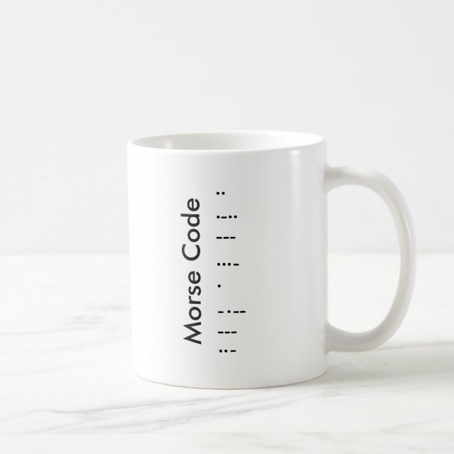 "I Love You" (in Morse Code) Mug (Right)