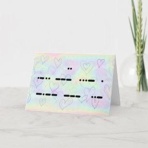 I Love You in Morse Code Valentine's Card