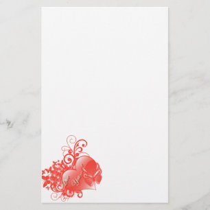 I LOVE YOU IN RED HEART STATIONERY