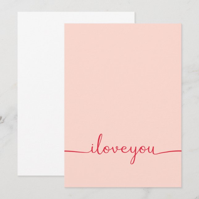 I love You in Red Invitation (Front/Back)
