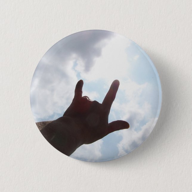 I LOVE YOU in Sign Language 6 Cm Round Badge (Front)