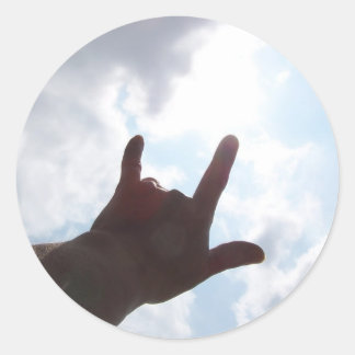 I LOVE YOU in Sign Language Classic Round Sticker