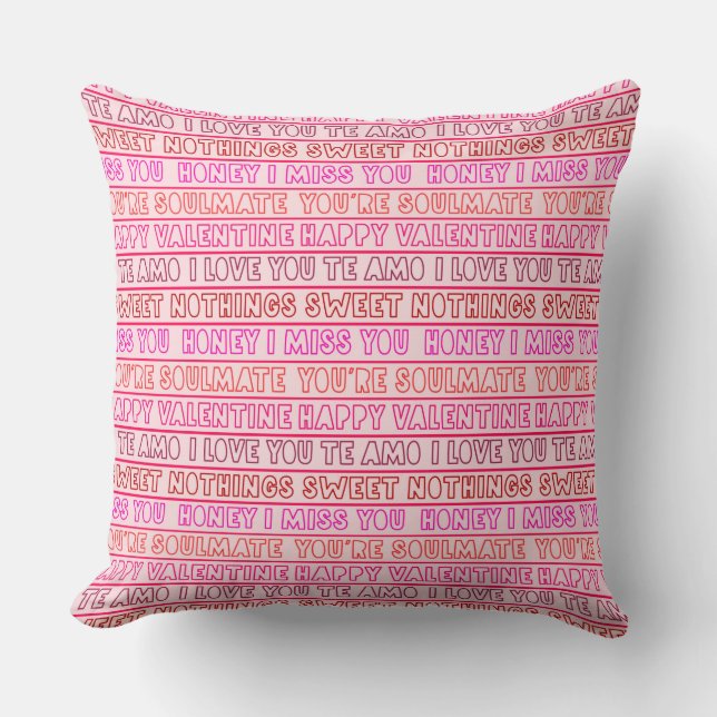 I LOVE YOU IN VARIOUS LANGUAGES CUSHION (Front)