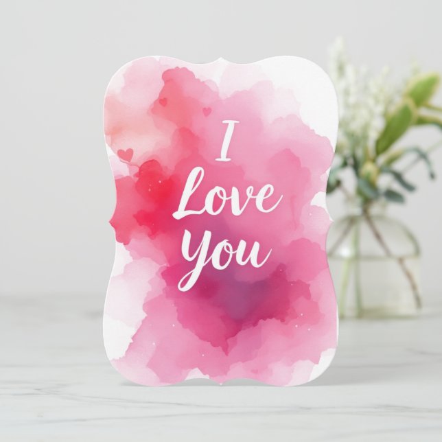 I Love You in watercolours  (Standing Front)