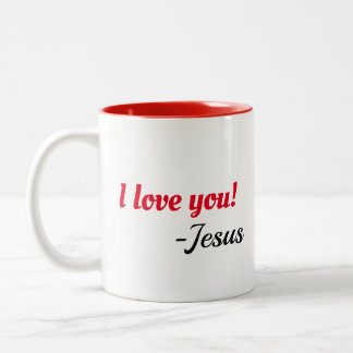I love you! Jesus mug