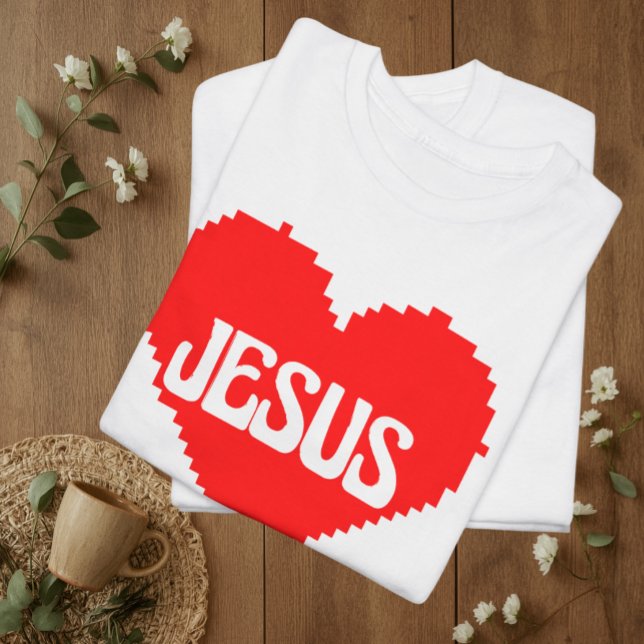 I love you Jesus pixel art T-Shirt (Creator Uploaded)