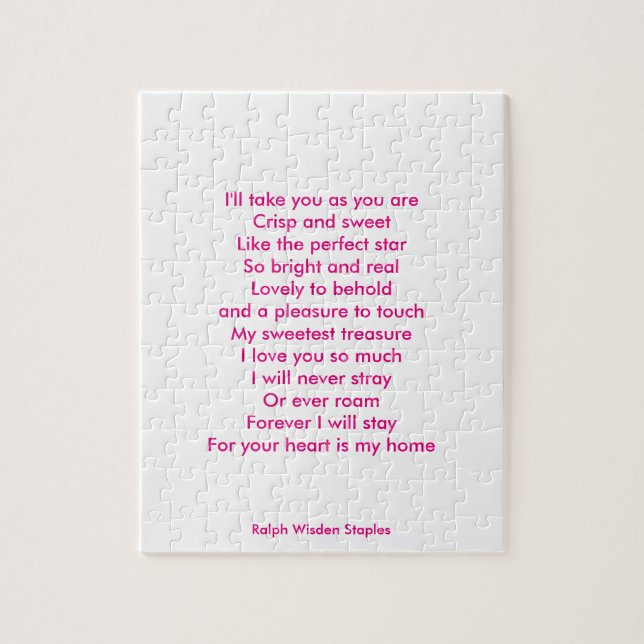 I love you jigsaw puzzle (Vertical)