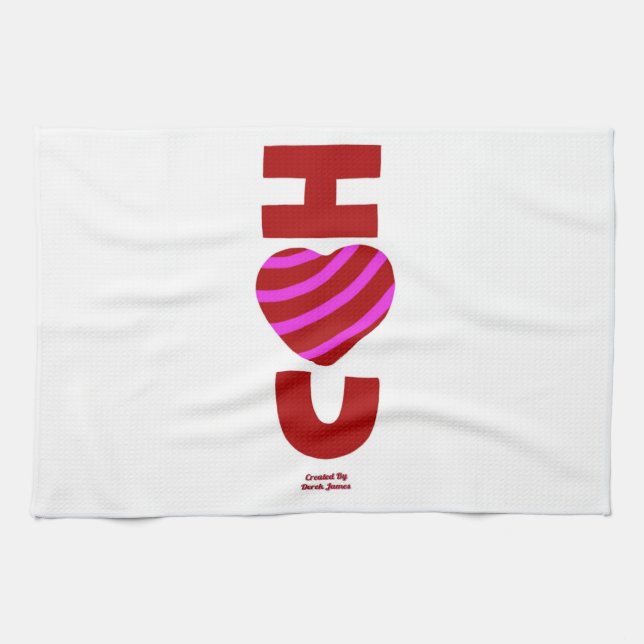 I Love You Kitchen Towel (Horizontal)