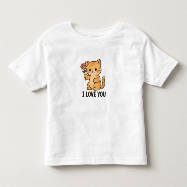 I Love You Kitten Toddler T-Shirt (Front)