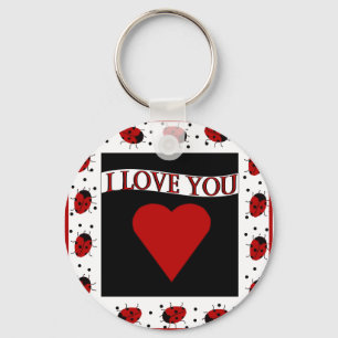 I Love You Ladybugs Key Ring