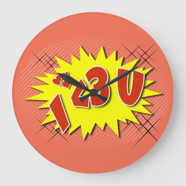 I love you large clock (Front)