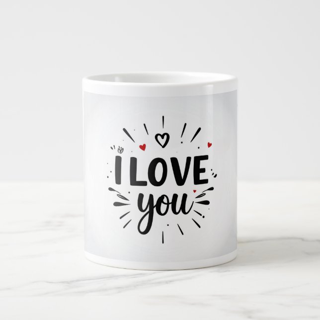 I love you large coffee mug (Front)