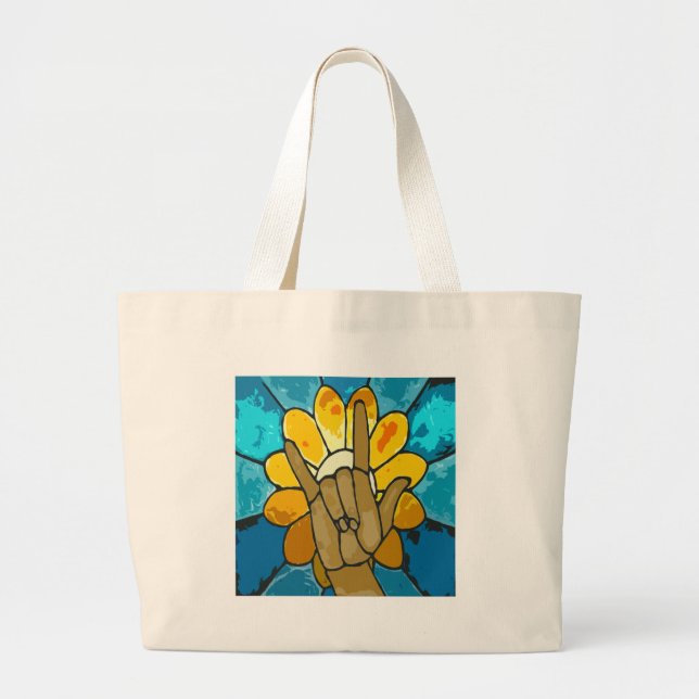 I Love You Large Tote Bag (Front)