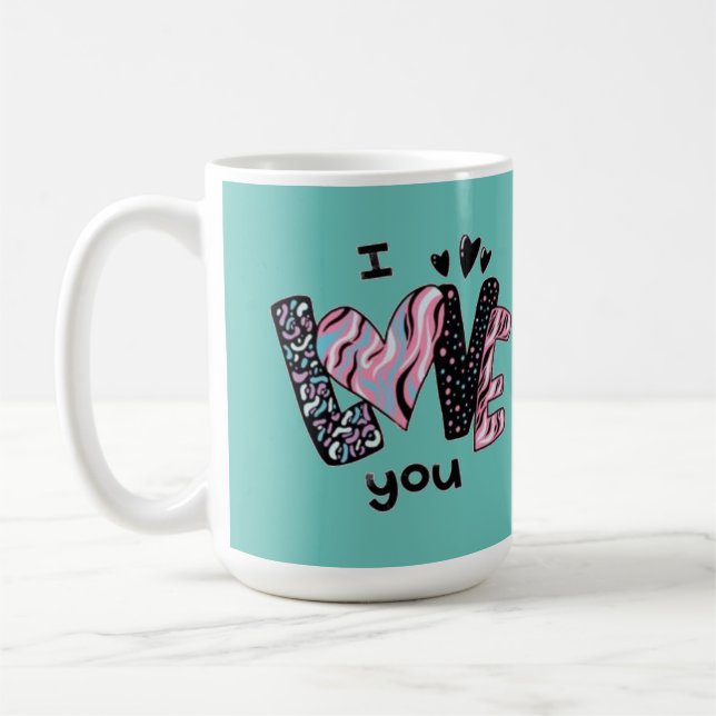 I love you  latte mug (Left)