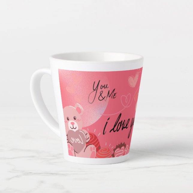 I love You Latte Mug (Left Angle)
