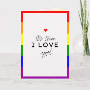 I Love You LGBT Pride Themed Valentine Card