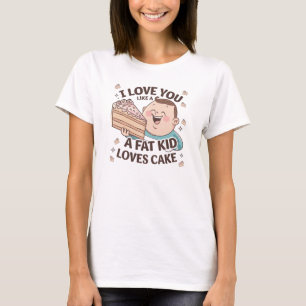 "I love you like a fat kid loves cake" T-Shirt