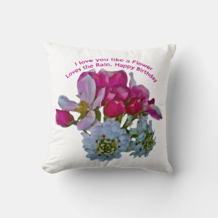 I Love you Like a Flower Cushion