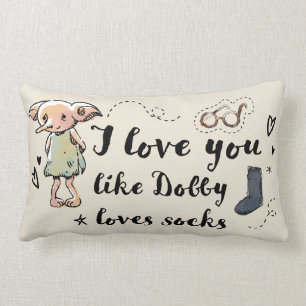 I Love You Like Dobby Loves Socks Lumbar Cushion
