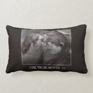 I Love You Like No Otter Cute Photo Lumbar Cushion