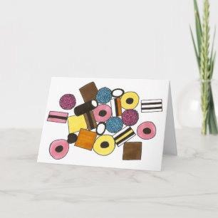 I Love You Liquorice Allsorts Candy Valentine's Da Holiday Card