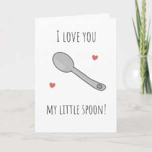 I love you little spoon valentine's day card