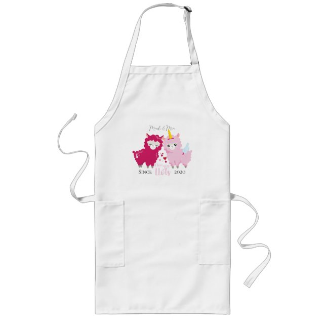 I Love You Llots Llama Customised Gift Him Her    Long Apron (Front)