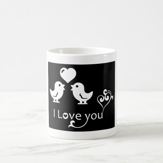 "I LOVE YOU" LOVEBIRDS COFFEE MUG (Center)