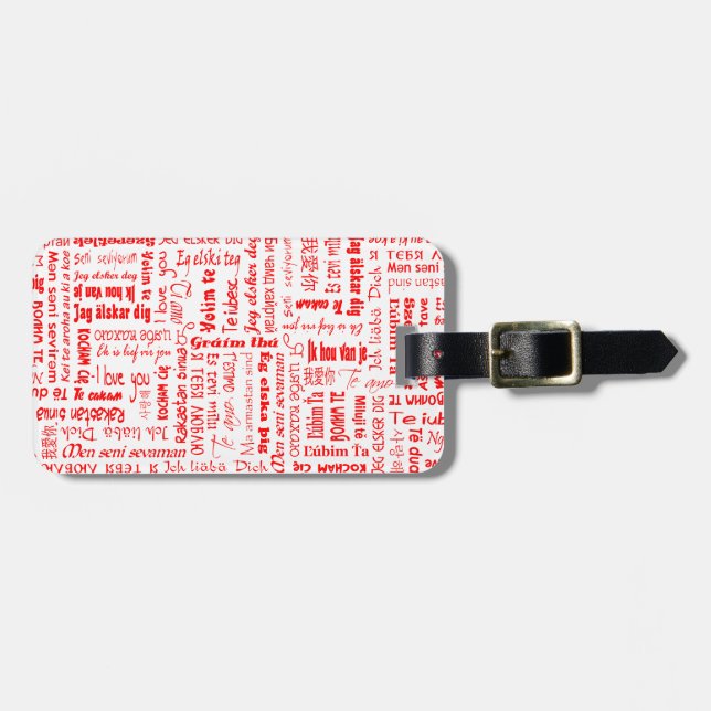 I Love You Luggage Tag (Front Horizontal)