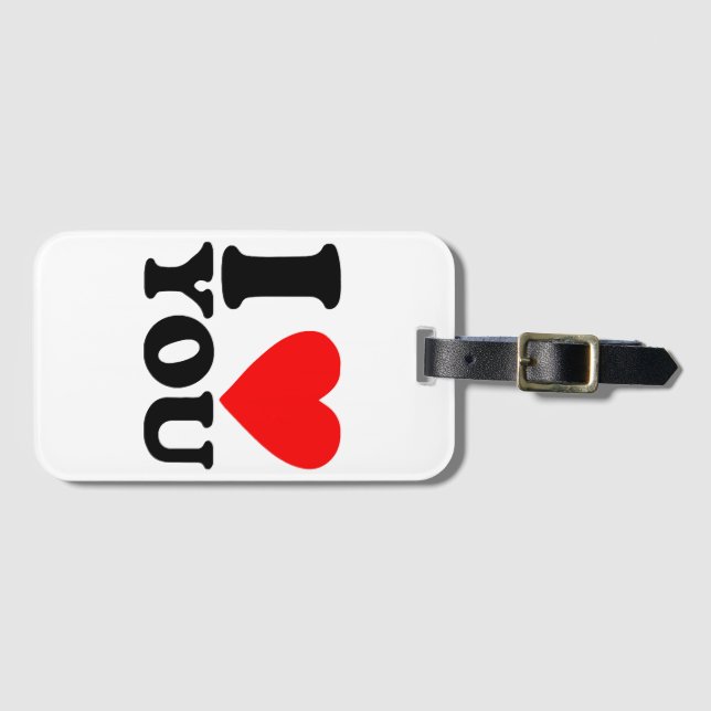 I Love You Luggage Tag (Front Horizontal)