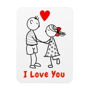 I Love You Magnet - Cute Couple