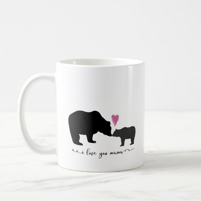 I Love You Mama Baby and Mama Bear Mug (Left)