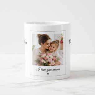 I Love You Mama Custom Photo Mothers Day Large Coffee Mug