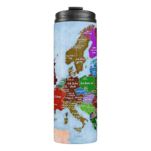 I Love You Map Thermal Tumbler