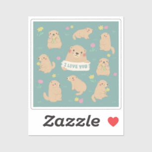 I Love You, Marmots Illustration