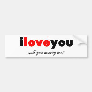 I LOVE YOU MARRY ME STICKER