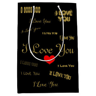 I Love You   Medium Gift Bag