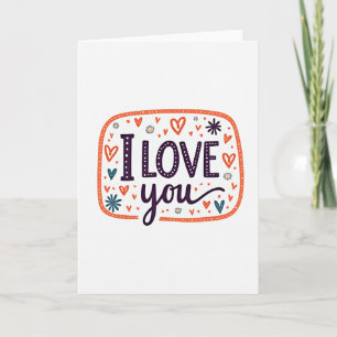 I Love You Message Art Card