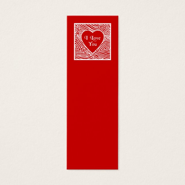 I Love You Mini Bookmarks - (Front)