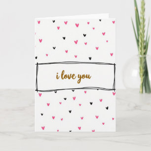 I Love You Minimalist Hearts Card