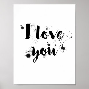 I love you - Minimalist Poster