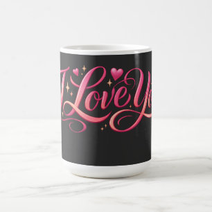 I Love You Minimalist Typography Design Coffee Mug