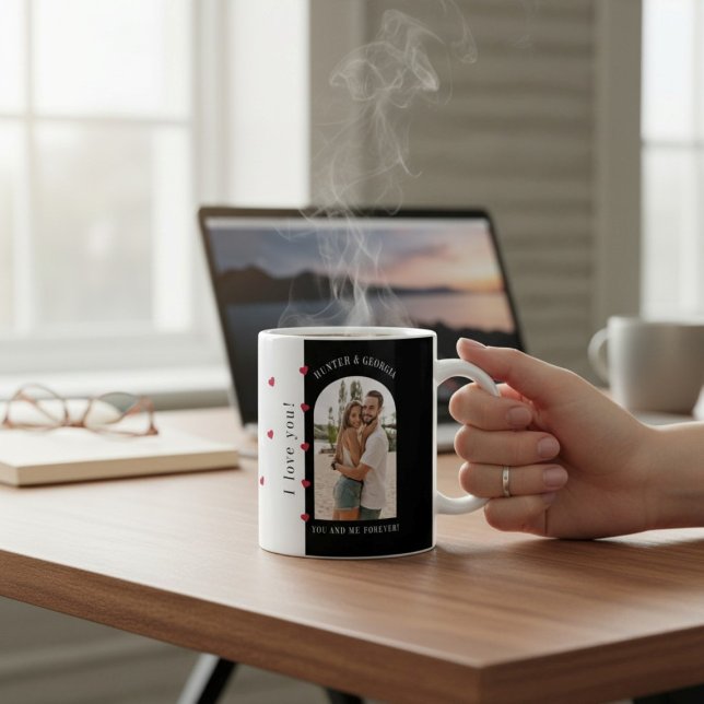 I love you! modern stylish valentines  photo coffee mug (Creator Uploaded)