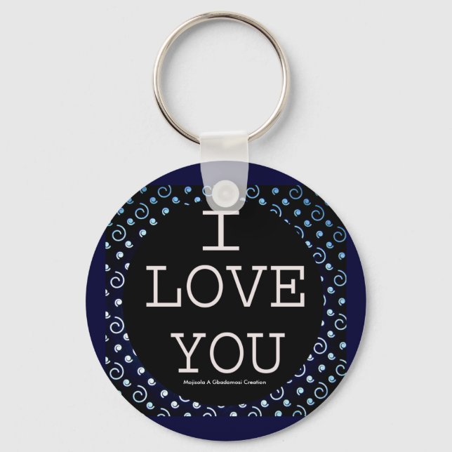 I LOVE YOU MOJISOLA A GBADAMOSI KEY RING (Front)
