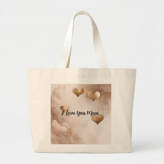 I Love You Mom 2 Large Tote Bag